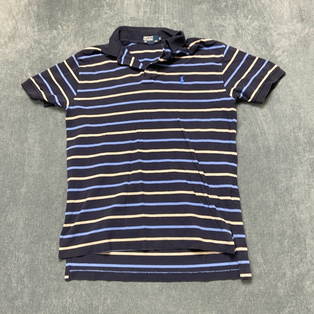 Polo By Ralph Lauren Polo Shirt Men Medium Multicolor Cotton Striped Golf Tennis